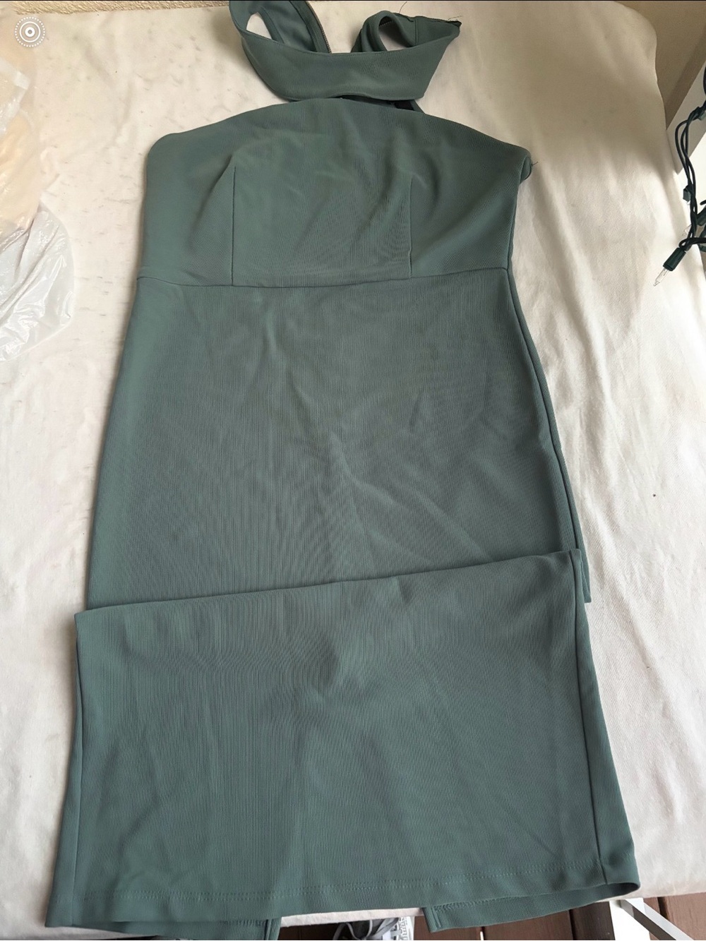 Teal Halter Midi Dress